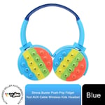 Childrens Headset Stress Buster Head Phones Kids Push-Pop Fidget Tool AUX Cable