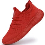 Basket Jogging Sneakers Hommes Chaussure de Course Trainer Tennis Sport Homme Gym Fitness Ourdoor Running Rouge 39