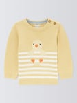 John Lewis Baby Stripe Chick Jumper, Yellow