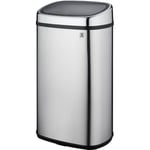 Poubelle de cuisine push - CITY - KITCHEN MOVE - 60 L - Ouverture simple pression - Inox avec cerclage