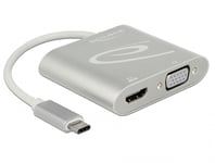 DELOCK – USB Type-C Splitter ( DP Alt Mode)>1 x HDMI+1X VGA out (87705)