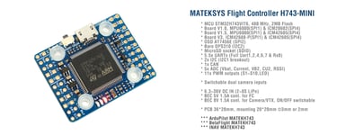 Mateksys H743-MINI V1.5 Flight Controller