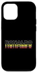 Coque pour iPhone 12/12 Pro Ronaldo Prénom amusant vintage coucher de soleil Ronaldo