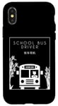 Coque pour iPhone X/XS Chauffeur de bus scolaire chinois Hanzi jaune