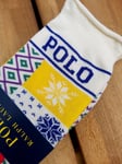 Genuine POLO RALPH LAUREN Ivory Roll Top Ankle SOCKS One Size 79362-C RL19