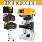 For DeWalt 18V Cordless Brushless Laminate Router Trimmer 5.0Ah Battery 30000Rpm