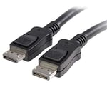 StarTech.com DisplayPort Cable - 1 ft - with Latches - Short DP Cable - 4K DisplayPort to DisplayPort Cable - DisplayPort 1.2 Cable (DISPLPORT1L), Black