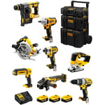 Kit DWK801 (DCD996 DCH273 DCG405 DCF887 DCF894 DCS334 DCS570 DCL050 3 x 5,0 Ah DCB115 Caddy 3en1) - Dewalt