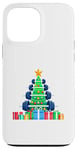 Coque pour iPhone 13 Pro Max Christmas Tree Haltère Poids Haltérophile Gymnase