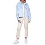 Levi's Women's Soft Faux Suede Shorty Trucker Jacket, Dusty Blue, S