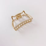 Hair Claw Clips Half Bun Hairpin Matt Gold Headwear For Thick HairMedium Si