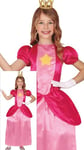 FIESTAS GUIRCA Déguisement Princesse Étoile Filles - Robe Princesse Rose - Costume Reine du Jeu Vidéo Enfants - Filles Âge 5-6 Ans