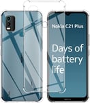 For Nokia C21 Plus Case Clear Silicone Slim Shockproof Gel Cover 