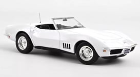 NOREV - Voiture cabriolet de 1969 couleur blanche – CHEVROLET Corvette - 1/18...