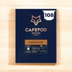 CafePod Coffee Pods Nespresso Compatible Brunch Blend 108 Aluminium Capsules