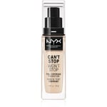 NYX Professional Makeup Can't Stop Won't Stop Full Coverage Foundation Foundation med fuld dækning Skygge 1.3 Light Porcelain 30 ml