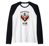 Book of Acts 2,24 ; God raised him. Jesus Christ Bible Raglan Baseball Tee