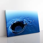 Big Box Art Water Drops Canvas Wall Art Print Ready to Hang Picture, 76 x 50 cm (30 x 20 Inch), Multi-Coloured