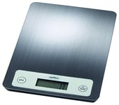 Zyliss E970048 Electronic Measuring Scales, 19cm x 13cm, Stainless Steel, Grey, Kitchen Scales with LCD Display for Wet and Dry Ingredients, Displays Grams and Oz