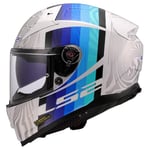 LS2, Casque Moto Intégral Vector II Freedom Matt White Silver, XL