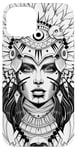 iPhone 15 Plus Aztec Warrior Queen Blackwork Tattoo Flash Case