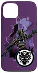 Coque pour iPhone 13 Costume technique Marvel Black Panther Wakanda et masque de panthère