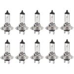 10 st H7 12v 55w Super Bright Lampor Long Life Xenon Halogenlampa för halvljus helljus