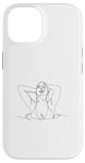 Coque pour iPhone 14 sexy shirt sexy sweat à capuche lignes chaudes femme en eau dessin