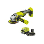 Pack Ryobi Meuleuse d'angle R18AG-0 - 18 v One+ - 1 batterie 2.0Ah - 1 chargeur rapide RC18120-120