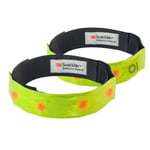 NEW Time to Run 2x Reflective Flashing LED Running Cycling Armbands Strap 