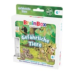 Brain Box 2054902 Pocket Edition Animaux Dangereux, éducatif Compact, mémoire, Quiz, Jeu de Voyage pour Enfants à partir de 6 Ans