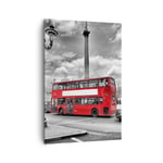 Impression sur Toile 70x100cm Tableaux Image Photo Trafalgar square taxi londres