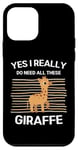 Coque pour iPhone 12 mini Girafe mignonne Yes I Really Do Need All These Girafe