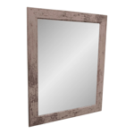 Mirror Glass Wall Decor Home Hanging Wood Frame Mounted Landscape Portrait Grey