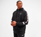 Nike Repeat 2.0 Mens Medium Black White Red Fleece Full Zip Hoody Hoodie Top