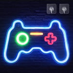 Arrinew Neon Sign Gaming, Game Shaped Neon Lights, LED Game Controller Neon Sign for Wall Decor，Man Cave, Party, Bedroom, USB Connected, 16''x11''