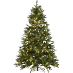 Sapin de Noël Vert Artificiel à Support Métallique Pré-Allumé 210 cm Fiddle