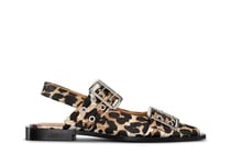 Feminine Buckle Ballerina Print - Leopard