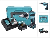 Makita DFS 452 RG1J Akkukäyttöinen kipsilevyruuvinväännin 18 V, yksi akku 6,0 Ah sekä laturi ja Makpac