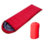 HKIASQ Sleeping Bag Single Person 3 Season Adult Child Extra-Large Envelope Style Easy to Carry Lightweight & Waterproof & Warm for Camping & Outdoors,Red