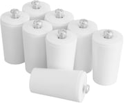 Butée tampon pour volets roulants, set de 8pièce 40mm avec vis Blanc, butée, protection de volet roulant complète