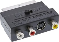 89953 Adaptateur Péritel (In/Out) Vers 3 Prises Rca Et 1 Prise S-Vhs