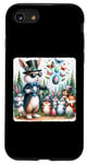 Coque pour iPhone SE (2020) / 7 / 8 Lapin de Pâques exécutant un spectacle magique pour animaux de la forêt
