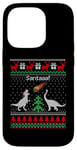 Coque pour iPhone 14 Pro Pull de Noël avec motif dinosaure moche