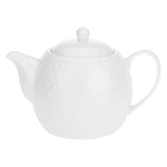 la Porcellana "Momenti Filtre Tea Pot de Fleurs avec boîte Cadeau, Blanc