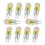 Lablanc - Lot de 10 Ampoule G4, Ampoule G4 led 2W 240LM, Équivalent 20W G4 Ampoule Halogène, Blanc Chaud 3000K, ac/dc 12V, Sans Scintillement, Non