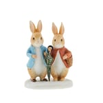 Beatrix Potter Figurine Peter Rabbit et Flopsy en Hiver A30500