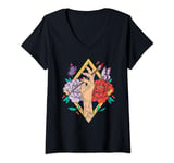 Womens Frida Kahlo - Frida Kahlo Paint V-Neck T-Shirt