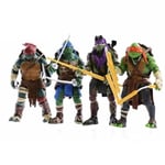 4kpl/setti Anime Teenage Mutant Ninja Turtles Toimintafiguurit Lelut Kodin pöytäkoristeet Koristeviuhkat Lahja