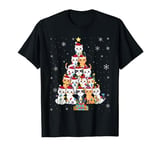 Christmas Cat Christmas Tree Funny Cool Cat Lover Cute T-Shirt